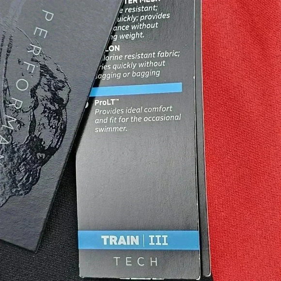 Mens Speedo Endurance Train III Tech Jammer Swim Trunks Black,Red &White Sz 36 - Picture 7 of 9